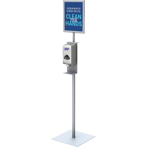 Hand Sanitizer Stand with Sign Frame